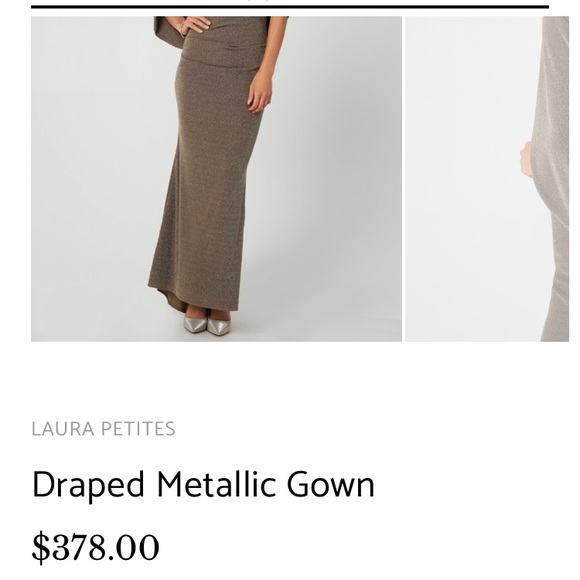 formal draped gown - Picture 3 of 6